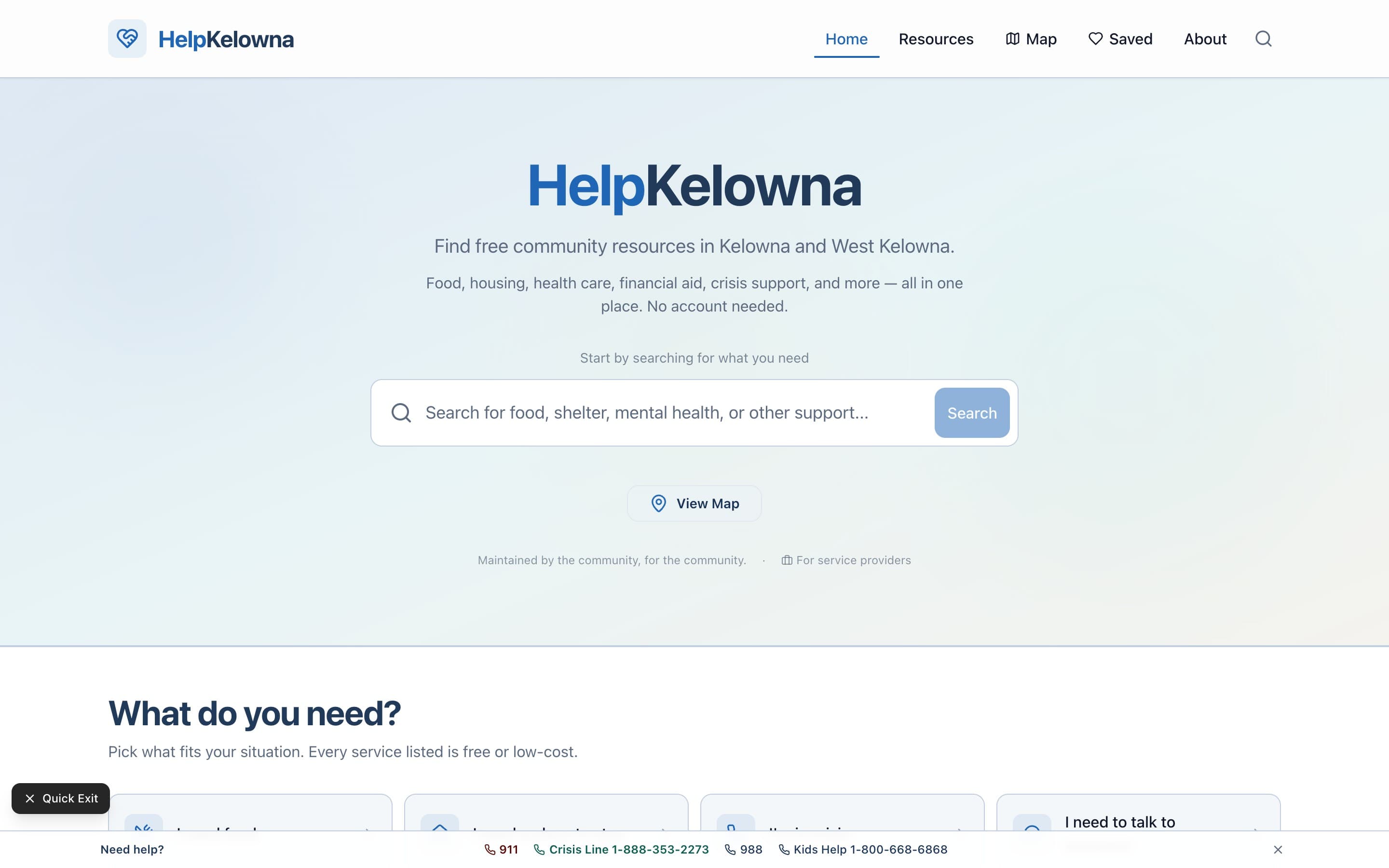 Help Kelowna screenshot